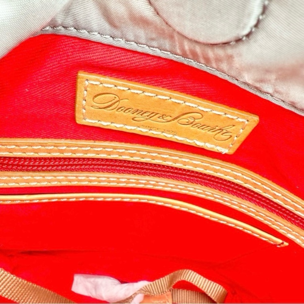 Dooney & Bourke Gray and Brown Shoulder Bag with Gold Hardware NWT - Picture 5 of 6